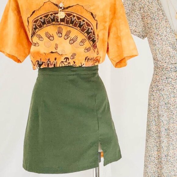 VRG GRL Olive Mini Skirt - Picture 4 of 4